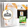 PACKDUDE 3x Sacchetti Sottovuoto Vestiti (Ganci) per Cappotti, Giubbotti e Giacche