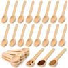 NICOLINI 60 Pz Cucchiaini in Legno Piccoli, 6,8cm Mini Cucchiai di Legno