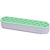 Craftelier - Porta pennelli, pennelli e applicatori di inchiostro con impugnatura in silicone e motivo floreale - Dimensioni 20,9 x 5 x 3,3 cm (8,23 x 1,97 x 1,3) - Colore bianco e menta