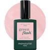 Manucurist Smalto Semipermanente Green Flash Satin Rosa Pallido Perlato - Smalto Gel Unghie UV & LED - 12-Free, Bio-Based (84%) - Manicure Professionale - 15 ml
