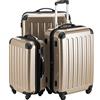 Hauptstadtkoffer - Alex - Set di 3 valigie (S, M & L), 235 litri, Colore Champagne