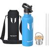 Super Sparrow Doppia Parete in Acciaio Inox Coibentato Bottiglia di Acqua -750ml - Isolante Della Borraccia - Perfetto Thermos - Privo di BPA, BPS, Ftalati