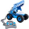 Monster Jam - Chomping Megalodon RC Truck, Monster Truck radiocomandato in scala 1:15 con 3 modalità di azione, catena e controller, giocattolo per bambini dai 4 anni in su