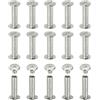 PATIKIL Viti Chicago, 60 Pezzi M5 x 18mm Carbonio Acciaio Testa Phillips Rivetti Viti Legatura Viti Post Ribattini Per Cintura Borsa Zaino Artigianato Legatura Libri, Tono Argento
