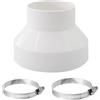 Megcdtr Adattatore per tubo di scarico da 150 mm a 100 mm, con 2 fascette stringitubo in acciaio inox