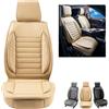 OEM VEVOR Coprisedili, Coprisedili universali per auto Sedili anteriori, 2 pz. Coprisedili in ecopelle, design semi-chiuso, poggiatesta rimovibile e compatibile con gli airbag, per la maggior parte delle auto, dei SUV e dei camion Beige