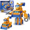 De Tombe Trading Super Wings, robot trasformabile Marty, alto 16 cm, giocattolo robot trasformabile 2-in-1, con una figura alta 5 cm, giocattolo trasformabile per bambini dai 3 anni in su, adatto a ragazzi e ragazze, colore arancione