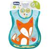 Chicco Set 2 Bavaglini Pappa Bambini, Bavaglini Neonato Impermeabili in Morbido Cotone, Retro Impermeabile, Lavabili in Lavatrice, Buona Vestibilità, Bavette Neonato 6 Mesi+, Unisex