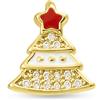 Stroili Mono Orecchino Lobo Christmas Collection Ottone Dorato Cristallo