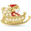 Stroili Mono Orecchino Lobo Christmas Collection Ottone Dorato Cristallo