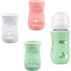 ZONGYUNYNOLE Avent Biberon in Vetro Naturale con Coperchio in Silicone Portabiberon Infrangibile Compatibile con Biberon in Vetro Naturale da 8 Once, Senza BPA, Confezione da 3