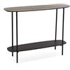 VERSA Salem Consolle Ingresso, Tavolo Consolle, Tavolino Ingresso, Tavolo Salotto, con ripiano Inferiore, Misure (A x L x l) 75 x 30 x 100 cm, Legno e Metallo, Colore Marrone e Nero