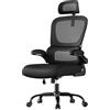 SONGMICS Sedia Ergonomica da Ufficio, Sedia Computer, Tessuto Rete a Doppio Strato, Braccioli Sollevabili, Supporto Lombare Adattabile, Poggiatesta Regolabile, per Studio, Nero Inchiostro OBN041B01