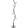VERSA Swindon Appendiabiti da Terra in Stile Minimalista, Attaccapanni da Terra per Ingresso, con 9 Ganci o Appendiabiti, Misure (A x L x l) 185 x 30 x 30 cm, Metallo, Colore Argento
