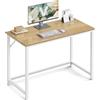 VASAGLE Scrivania per Computer, Postazione Lavoro, 50 x 100 x 76 cm, Scrivania da Ufficio, Studio Camera da Letto Soggiorno, Rovere Naturale e Bianco Perla LWD041W70V1