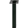 Amig - Piedino quadrato per mobile | Mod. 3 | 25 x 25 x 400 mm | Con vite di regolazione | avvitabile a 4 punti | Resiste fino a 15 kg/piedino | acciaio nero