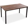 VERSA Amaia Tavolo da Pranzo per Cucina, terrazzo, Giardino o Sala da Pranzo, Misure (A x L x l) 76 x 80 x 140 cm, Legno e Metallo, Colore Nero