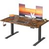 VASAGLE Scrivania Regolabile in Altezza, 140 x 80 cm, Porta USB-C