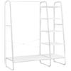 VASAGLE Stand Appendiabiti con Scarpiera, 5 Ripiani Portaoggetti