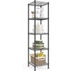SONGMICS Scaffale Stretto, Ripiani Regolabili, Scaffale di Stoccaggio, per Garage, Camera da Letto, Soggiorno, Cabina, Cucina, Dispensa, 5 Livelli, 30 x 30 x 121 cm, Nero Inchiostro LGR123BH01