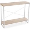 Versa Taline Tavolo Consolle, Tavolo da Ingresso, Tavolino Stretto, Misure (A x L x l) 80 x 30 x 100 cm, Legno e Metallo, Color Bianco