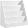 SONGMICS CUSTOS Collezione - Libreria per Bambini, Libreria Montessori a 4 Ripiani, Scaffale per Libri Illustrati, per Cameretta, Angolo Lettura, 30 x 60 x 60 cm, Bianco Nuvola GKR074WZ01