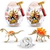 Robo Alive Mini Dino Fossil Find Scavare e scoprire per bambini dai 4 agli 8 anni, Scavi di fossili preistorici, giocattoli educativi, ottimo kit scientifico (2 Pack, Gigantoraptor & Stegosaurus)