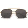 SOJOS Occhiali da sole rettangolari Double Bridge SJ1191, gold, 58mm