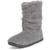 Polar Pantofole-stivaletti da uomo Sherpa - Memory Foam, suola in gomma antiscivolo, morbide, calde e soffici - comode pantofole interne tipo stivaletto, pantofole alla caviglia, grigio., 44.5 EU