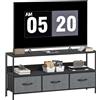 HOMCOM Mobile TV Fino a 55 con 3 Cassetti e Mensola 120x29x56 cm Nero