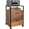 Vinsetto Schedario da Ufficio con 2 Cassetti 44x40x66.5cm Marrone Rustico