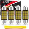 OUSHI Lampadine C5W Festoon LED 36mm 1.42", Canbus 12V 6000K Bianco Super Luminoso 6418 6461 6451 Luci Interne Auto e Luci Targa Senza Polarità(4 pezzi)