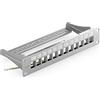 deleyCON Pannello Patch 12 Porte Modulare per Moduli Keystone 1 HE 10" Rack Montaggio Compatibile CAT5 CAT6 CAT7 CAT8 LAN Rete Cavo Installazione Grigio