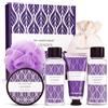 Spa Luxetique Set Bagno Doccia Donna 6 Pezzi alla Lavanda Cofanetto Regalo Donna con Bagnoschiuma e Lozione per San Valentino Compleanno Anniversario Viaggio, Regalo Natale, Regalo Festa Della Mamma