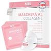 Medical Beauty Cosmetics MB COSMETICS Maschera al Collagene - con Acido Ialuronico, Niacinamide e Probiotici - Maschera Viso Idratante in Hydrogel per Ridurre le Rughe. Ultra concentrata: 52.000 ppm. 5 pezzi.