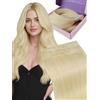 Fshine Geniale Tessitura Extension Capelli Veri Biondo Platino 60 g 60 cm Ultra Sottile Bundle Remy Capelli Umani Naturali Leggeri Estensioni per Capelli Geniale Matassa Lisci Extension