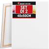 Zenacolor - Tela per Dipingere 40x50 cm - Set di 2 Tele per Pittura