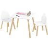 WOLTU Set di Tavolo e Sedie per Bambini, Tavolino Bambini con Sedie