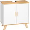 EUGAD Mobile Sottolavabo per Bagno Sottolavello Armadietto sotto Lavandino con Due Ante in Legno, 30 x 60 x 60 cm