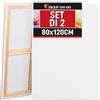 Zenacolor Tela per Dipingere 80x120 - Set di 2 Canvas Tele Pittura Senza Acido - Adatte a Tutti i Tipi di Pittura su Tele