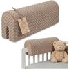 Totsy Baby Paracolpi lettino neonato antisoffoco 70 cm - Protezione schiuma per lettino fasciatoio e culla per i bordi del letto o della culla per bambini da 1 a 3 anni Oeko-Tex Beige