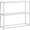 HOMCOM Tavolo Consolle Slim con Ripiano Aperto Mobile 100x30x87 cm Bianco