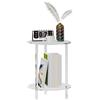 HOMCOM Tavolino Basso Rotondo 2 Livelli Acrilico Ø40x50 cm Trasparente