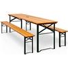 Casaria Set da Birreria 1x Tavolo 2x Panche in Legno 170cm