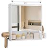 EUGAD Specchio Bagno Contenitore con Luci, Bianco