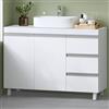 Hzuaneri Mobile Sottolavabo per Bagno, 3 Cassetti 2 Ante, 30 x 90 x 64 cm