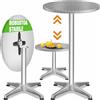 Casaria Tavolo 2in1 Bar 60cm Altezza Regolabile 70 cm / 115 cm Alluminio