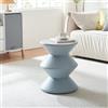 [en.casa] Tavolino da Divano Tavolo Basso Rotondo in Calcestruzzo Leggero Tavolino da Caffè Design per Interni ed Esterni Coperti 47xØ37 cm Azzurro
