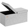 Casaria® Cassapanca Contenitore con Coperchio Pieghevole 80x40x40cm Pouf 131 L Scatola Portaoggetti Panca Box Salvaspazio Sedile Poggiapiedi