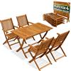 Casaria® Set di Mobili da Giardino 5 Pezzi Modello 2026 Legno Acacia FSC®